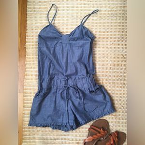 chambray cotton romper size M